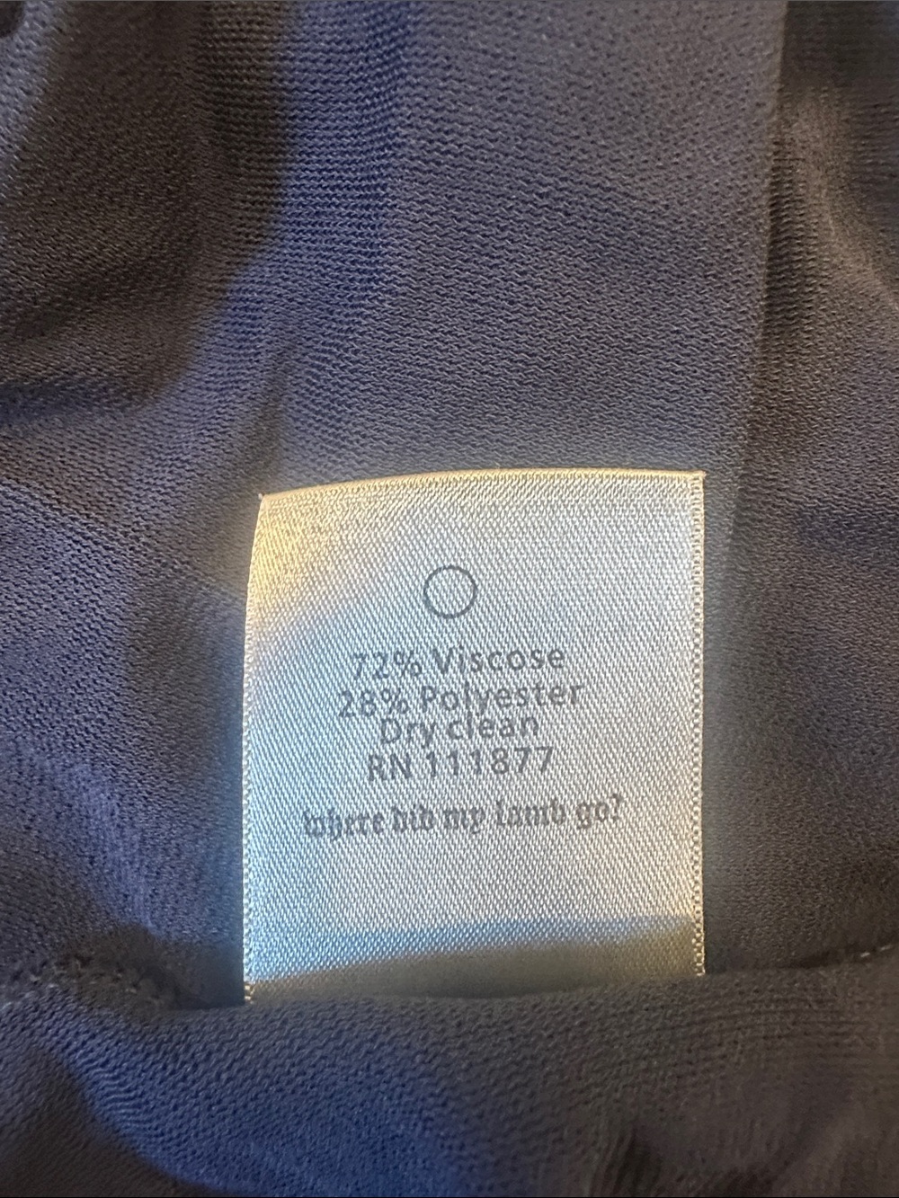 L.A.M.B. Navy Blue Ruffle Neck Fall 2007 Long Sleeve Blouse Size Large - Picture 9 of 9